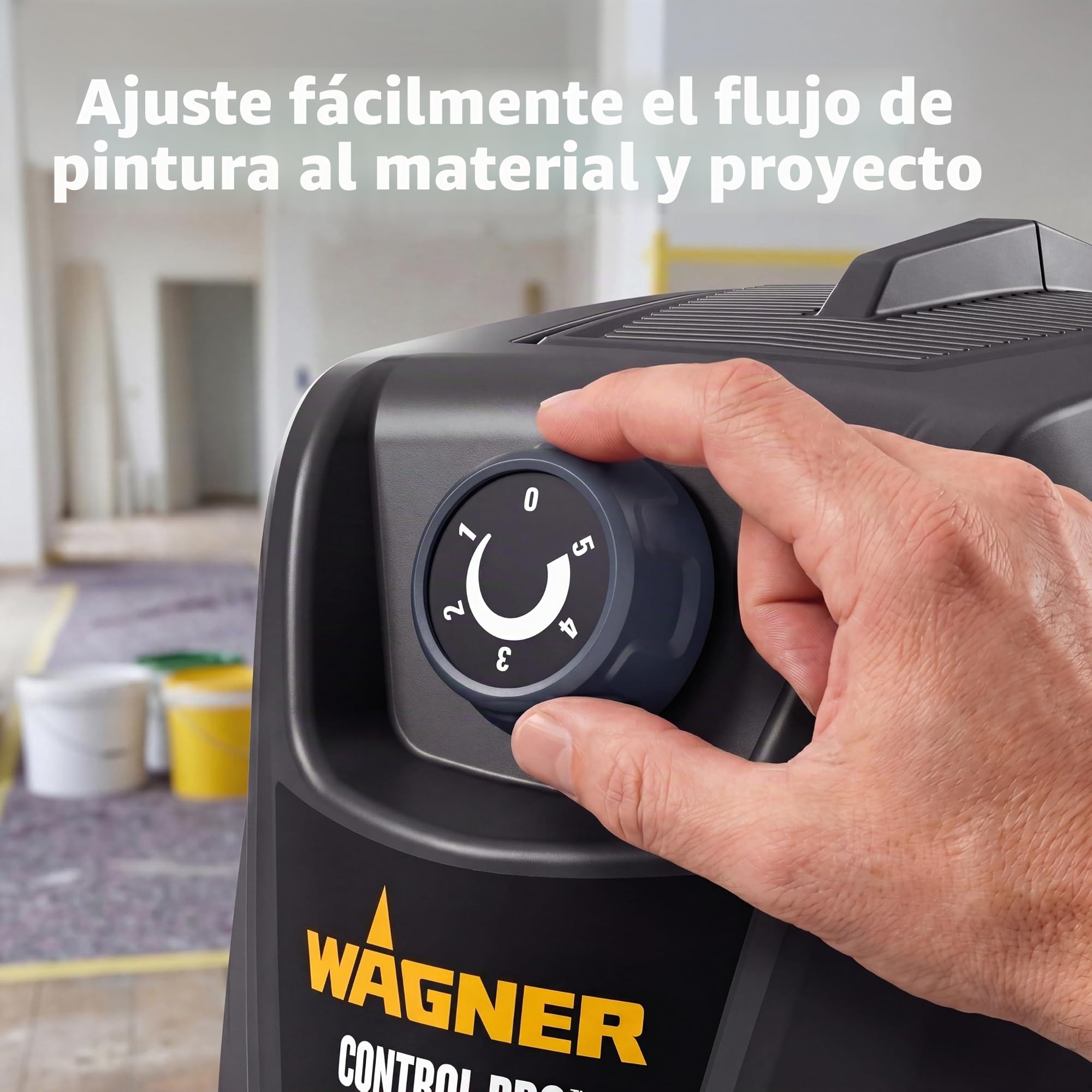 Wagner Airless ControlPro 350 R,Pulverizador de pintura para pared y techo/madera y metal,uso interior y exterior, cubre 15 m² en 2 min, 110 bar, presión de pulverización ajustable, manguera de 15 m