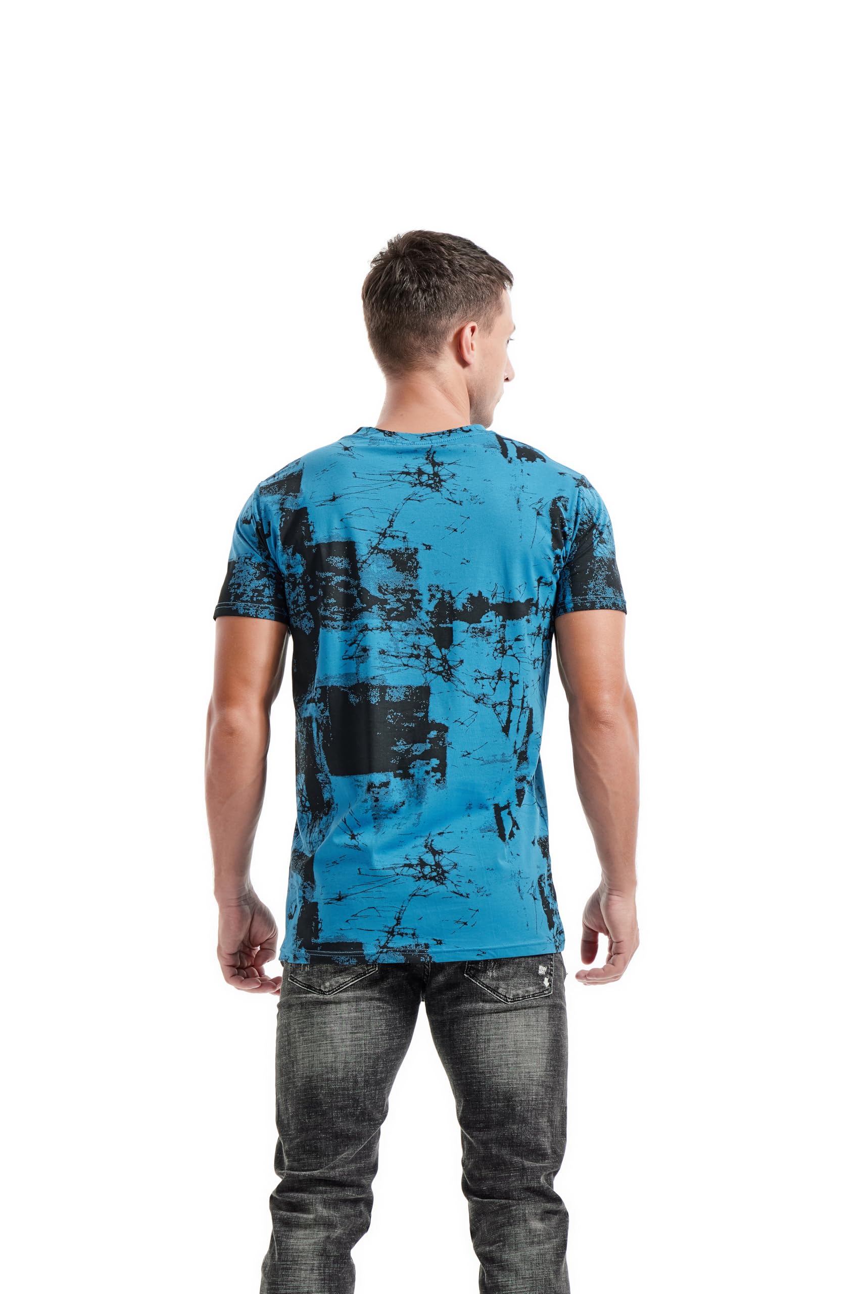 RONOMO Camiseta de teñido anudado para hombre