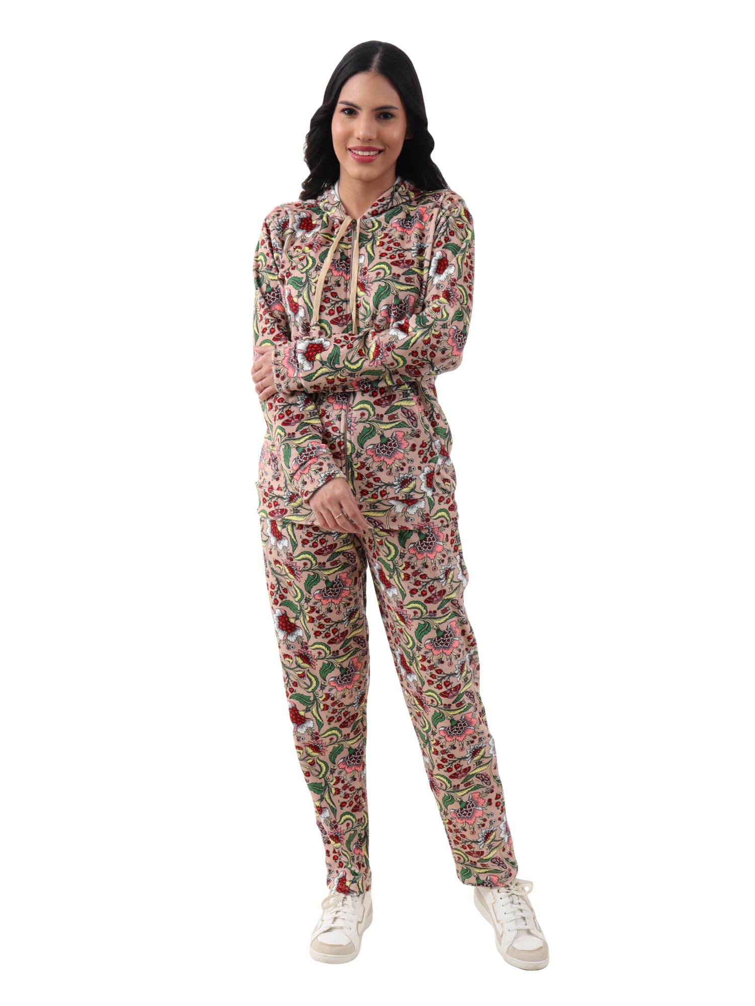 eh Japanese Silk Velvet Printed Zipper Hoddie and Track/lower/Lounge Wear co-ords/cord sets for women extremely comfortable for WINTER AND all seasons-picture-26