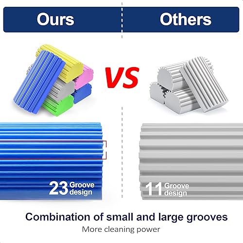 Miniatura 3 de Damp Cleaning Sponge Duster - 5-Pack Versatile Set with 1-Pack Wall-Mounted Storage Box, Reusable, Non-Scratch, Super Absorbent. Effortless Dust