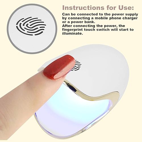 Miniatura 5 de Lámparas LED UV de 6 W para esmalte de uñas de gel Secador de uñas Lámpara de hornear Lámpara de uñas USB Secador de esmalte de uñas de gel Secador