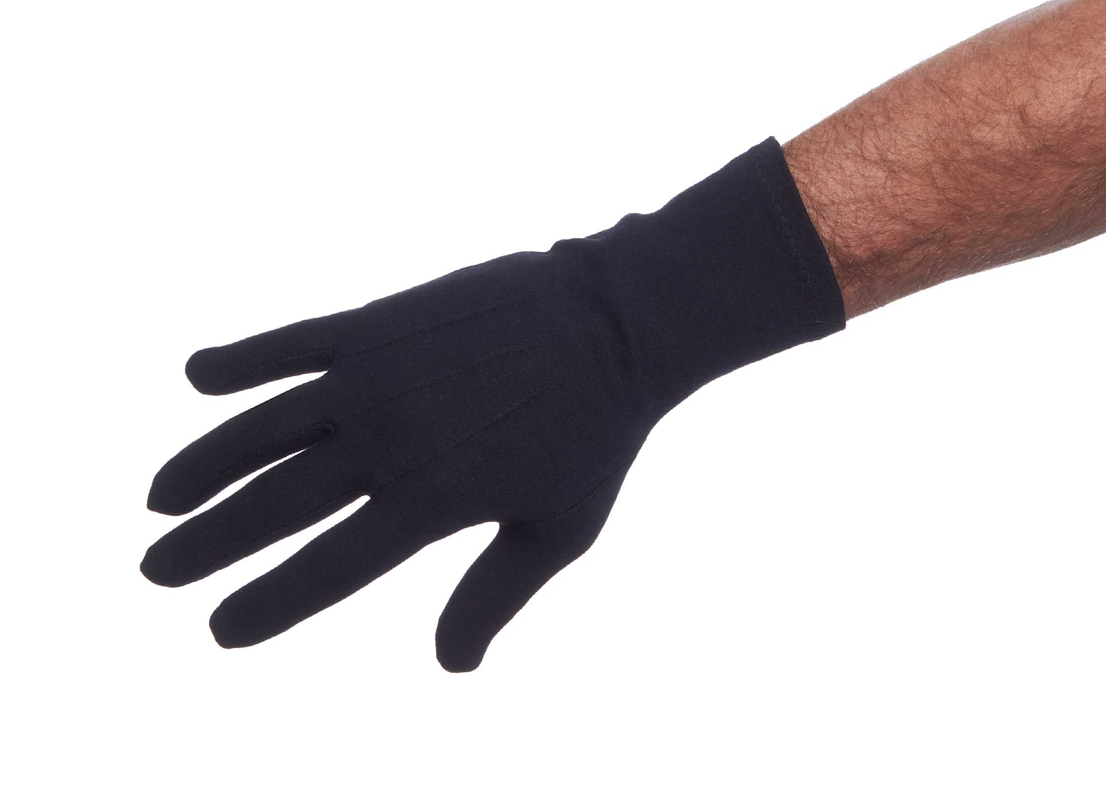Current Color Guard Long Wrist Unisex Cotton Gloves (Black, Medium)