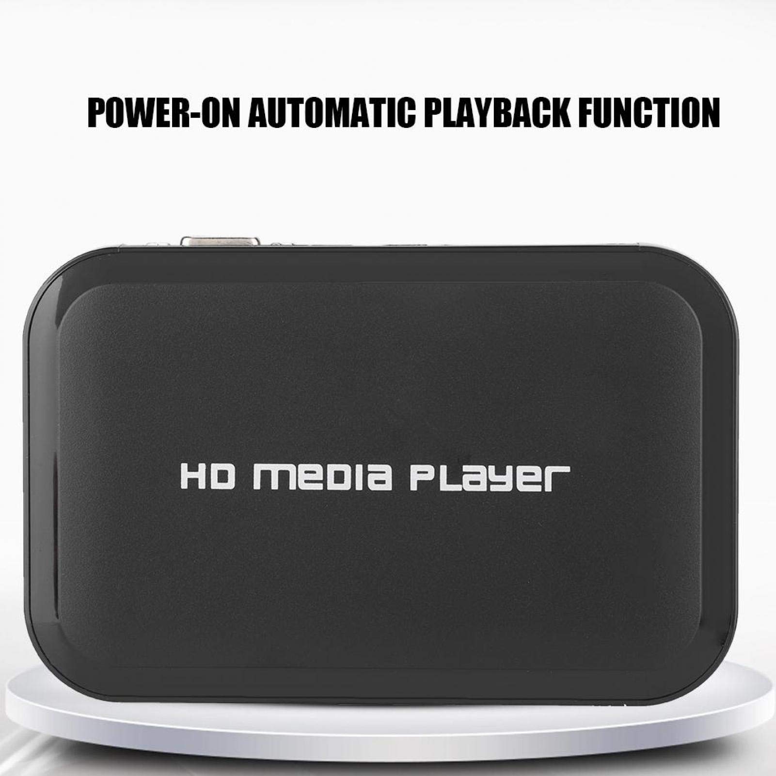 Odtwarzacz multimedialny z pilotem, odtwarzacz multimedialny 1080P Mini HDMI M3 HD Sieciowy odtwarzacz wideo z twardym dyskiem 100-240 V Hdmi odtwarzacz multimedialny, sieciowy odtwarzacz (EU)