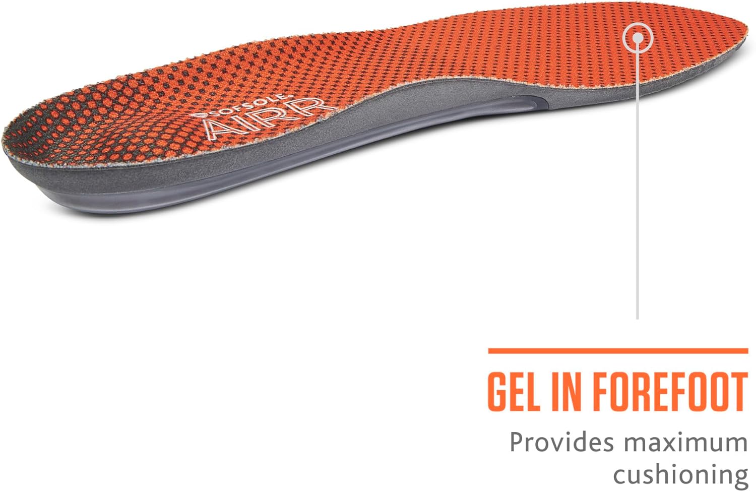 Sof Sole mens Airr Performance Full-length Insole, Orange, 9-10.5 US - Image 4