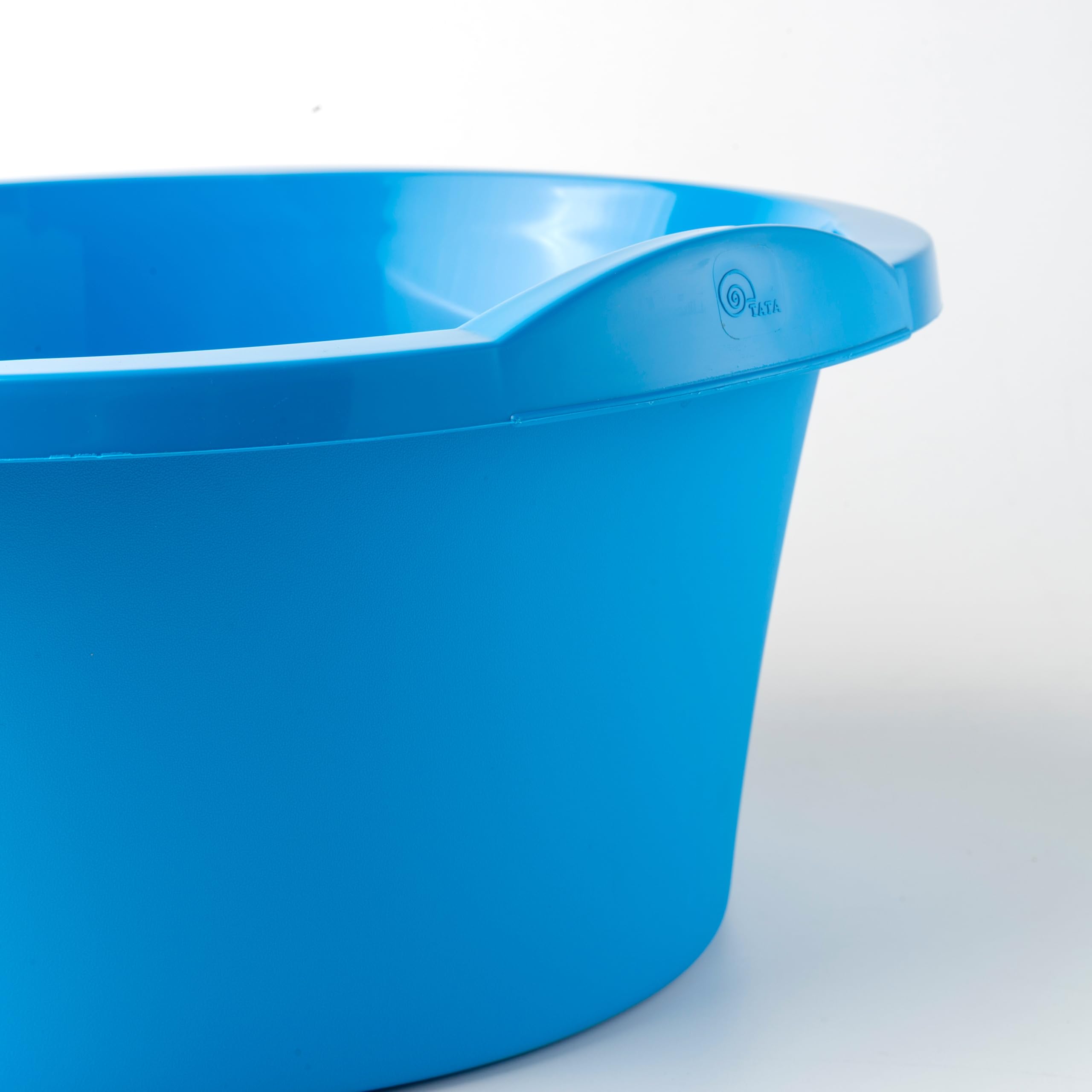 IPEA Bacinella Tonda in Plastica Multiuso 7L - SUPER SOLIDA - Made in Italy - 36x36 x16cm - Vaschetta per Lavare Casa, Vestiti, Bucato, Piatti - Bacinella Rotonda Plastica Dura - Uso Interno Esterno
