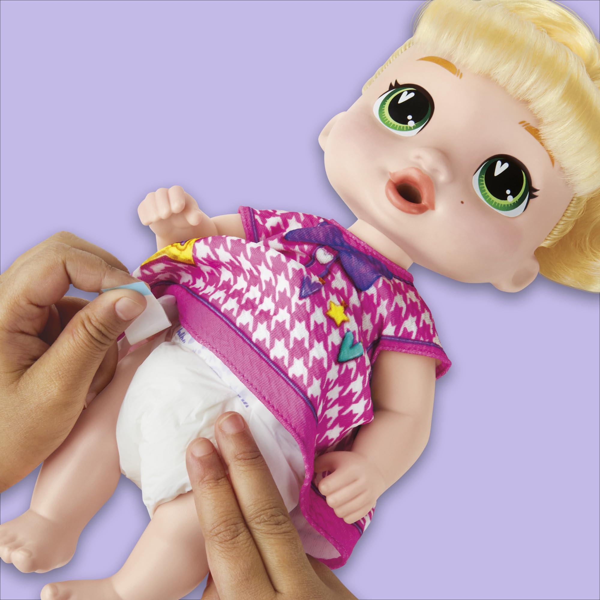 Baby Alive Teeparty LaLa GooGoo Puppe mit Tee-Accessoires, Blonde Haare, 28 cm groß, Spielzeug für Mädchen und Jungen ab 3 Jahren