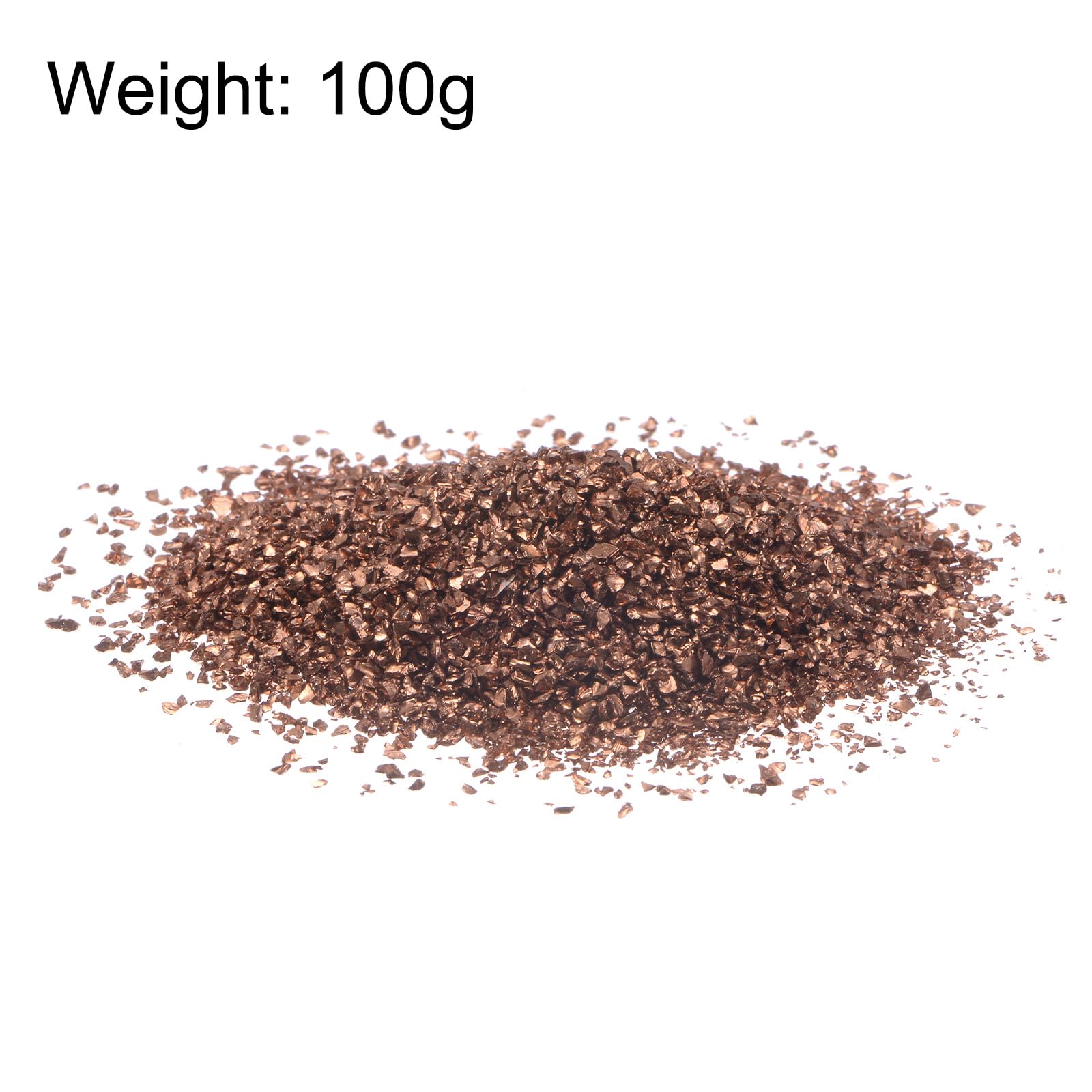 QUARKZMAN 100g Vetro Tritato 0.5-2.5mm Luccicante Elettroplaccato Schegge di Vetro Irregolari per Artigianato Decorazione Arte Resina Riempitivo per Vasi, Caffè
