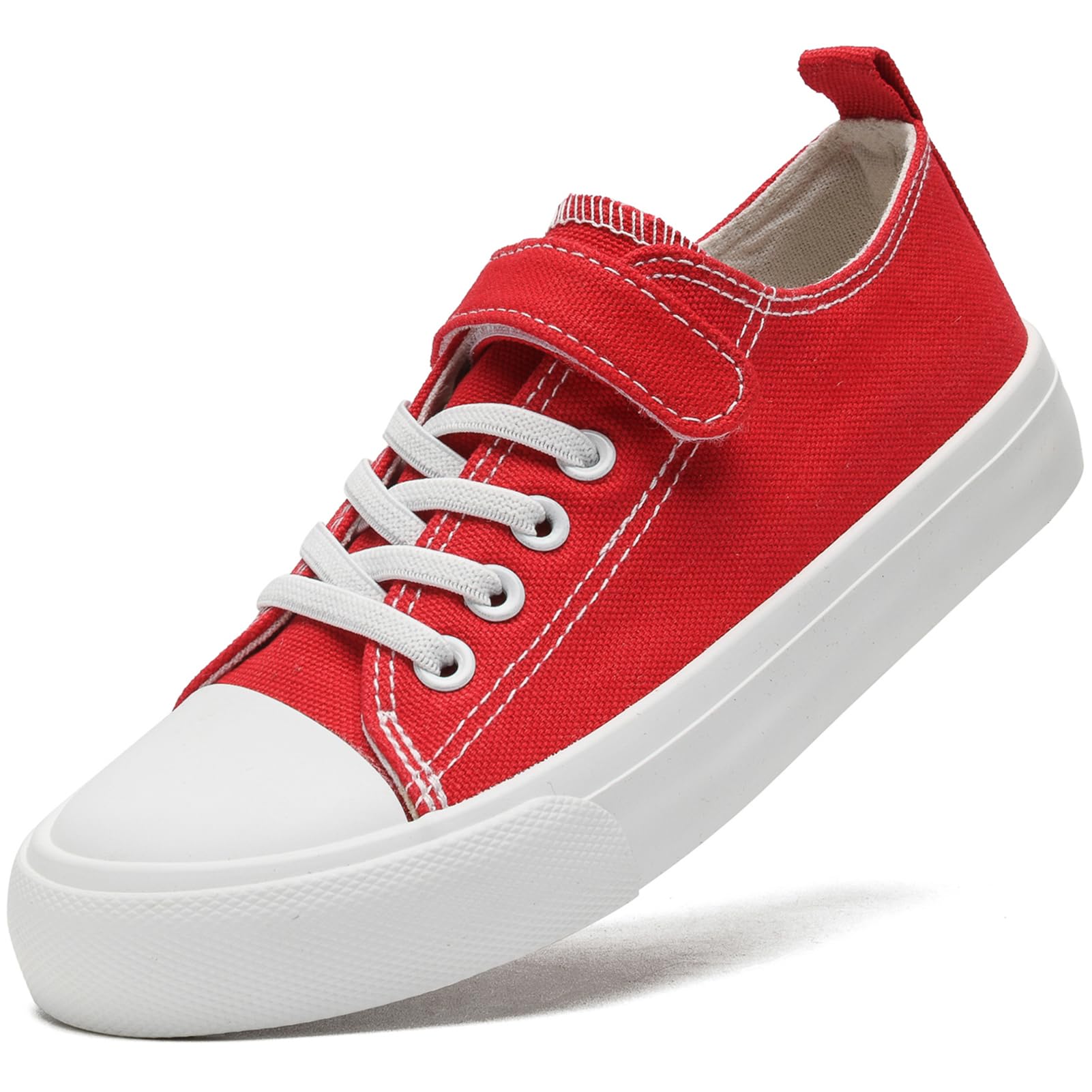 Duovodu Kinder Turnschuhe Mädchen Segeltuchschuhe Jungen Canvas Sneaker lässig leichte Schuhe mit Verstellbare Riemen