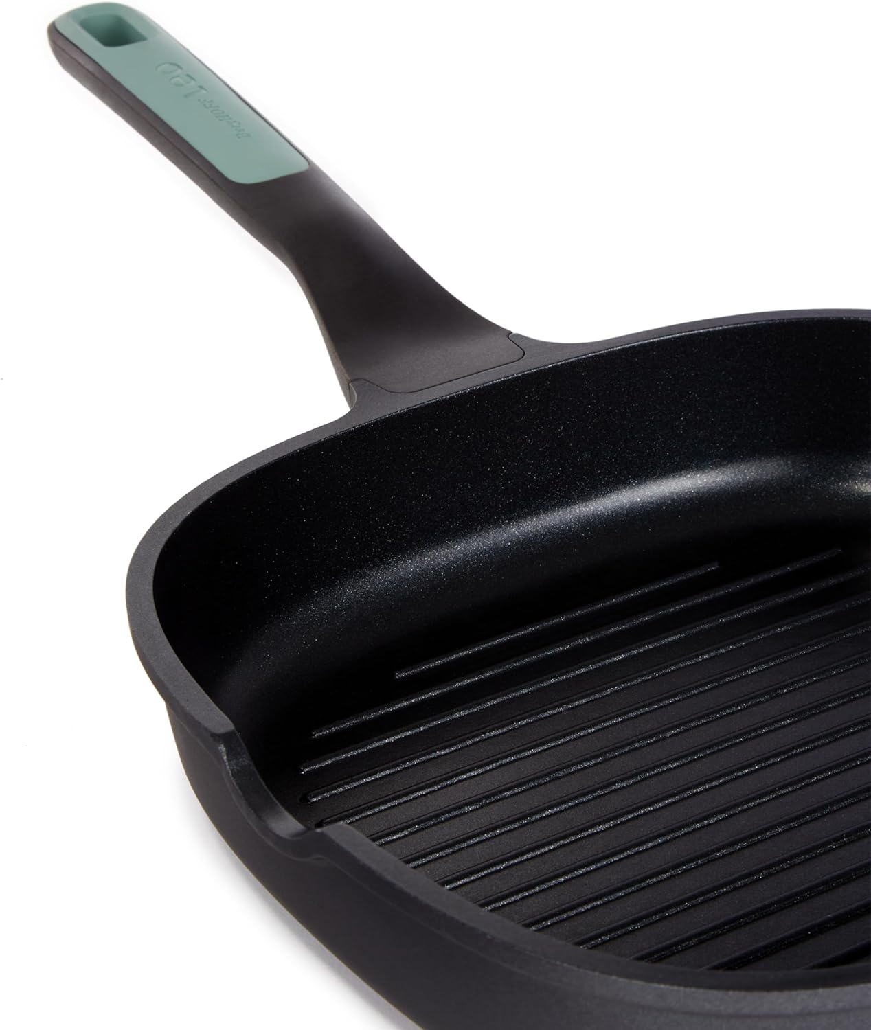 Forest 4Pc Non-stick Specialty Cookware Set with Glass Lid, Cast Aluminum, Ferno-Green, Non-toxic, Long Stay-cool Thumb Rest Handle, Induction Pots and Pans