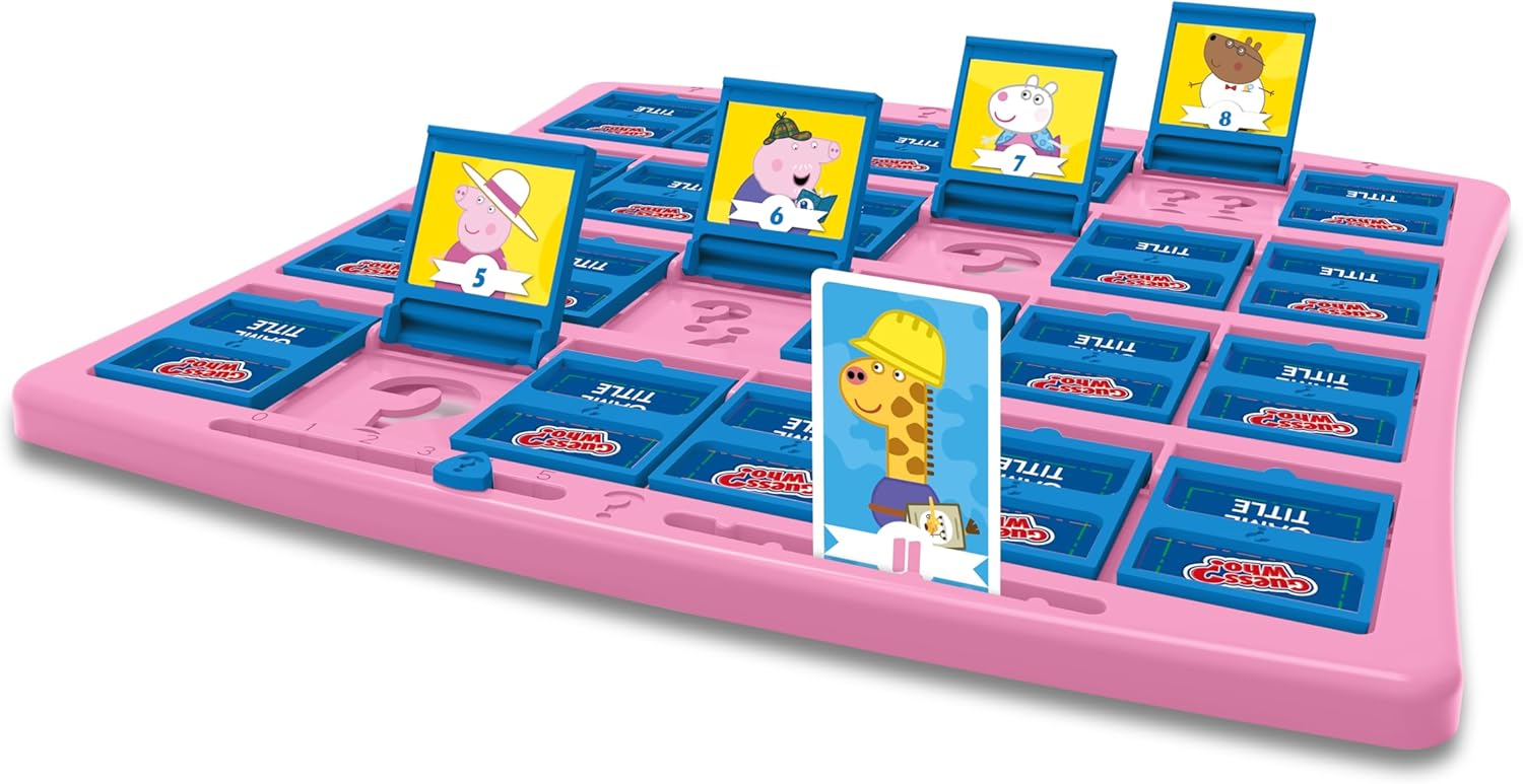 Winning Moves Peppa Pig Guess Who? Board game including Peppa, Mummy Pig, George, Daddy Pig easy to set up, gift for children from 6 years