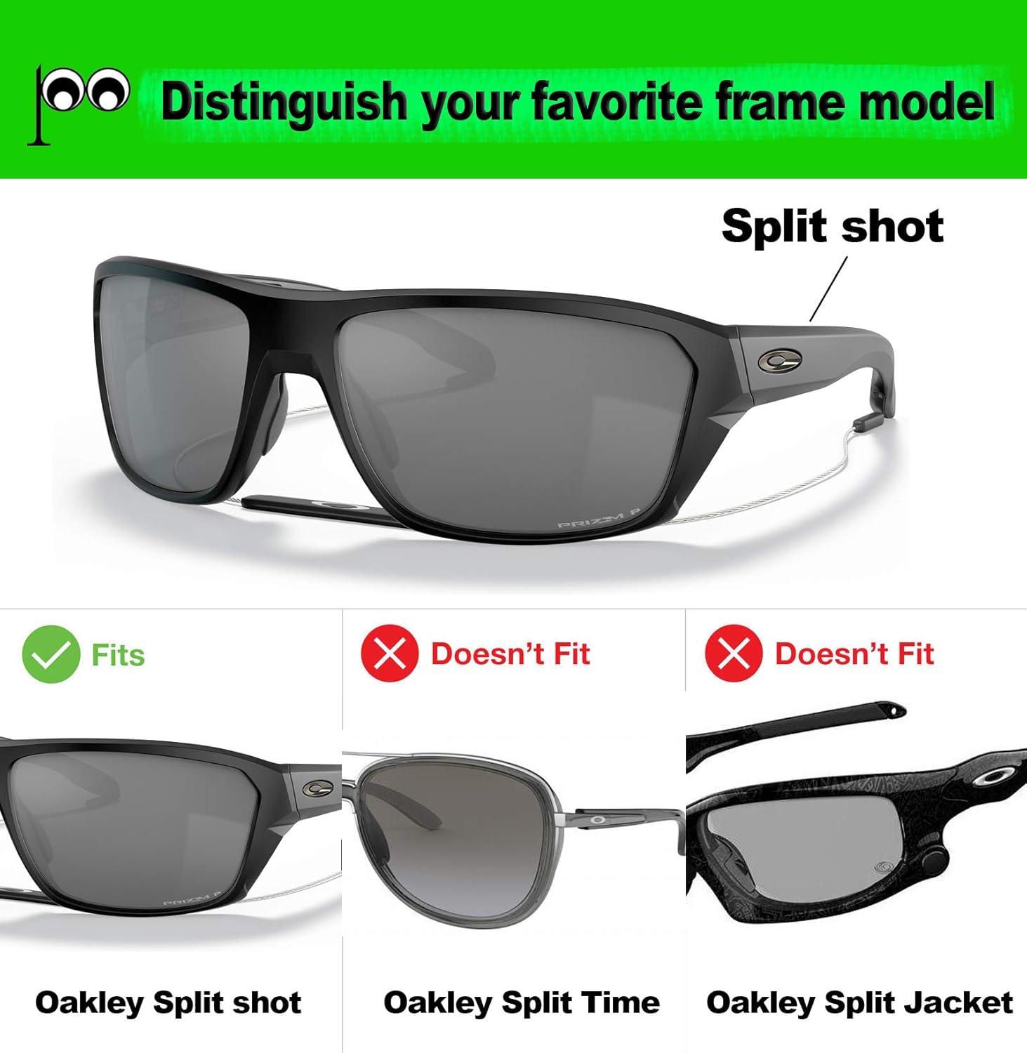 Polarized Lenses Replacement for Oakley Split Shot Sunglasses OO9416