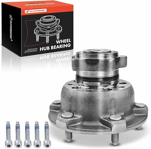 A-Premium Cojinete de rueda delantera y conjunto de cubo con 6 lengüetas compatible con Ford Transit-250 2015, Transit-350 2015-2017, Transit-350 HD