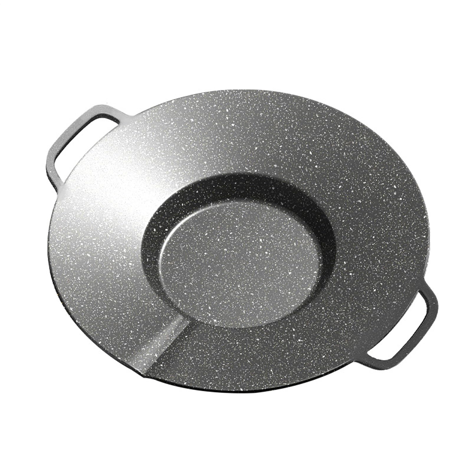 Générique Griddle Pan -16.54 Inches Round Aluminum Alloy Cookware with Handles, Indoor and Outdoor Grill Pan for Camping, Bbq, Backyard, Family Dining, Picnic, Travel, and Quick Meals