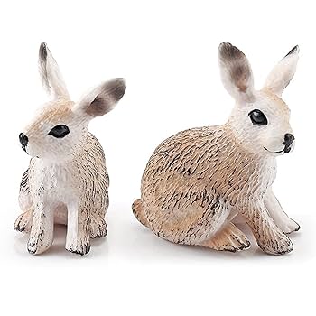 Amazon.co.jp: イースターバニーうさぎフィギュア-5個のミニ