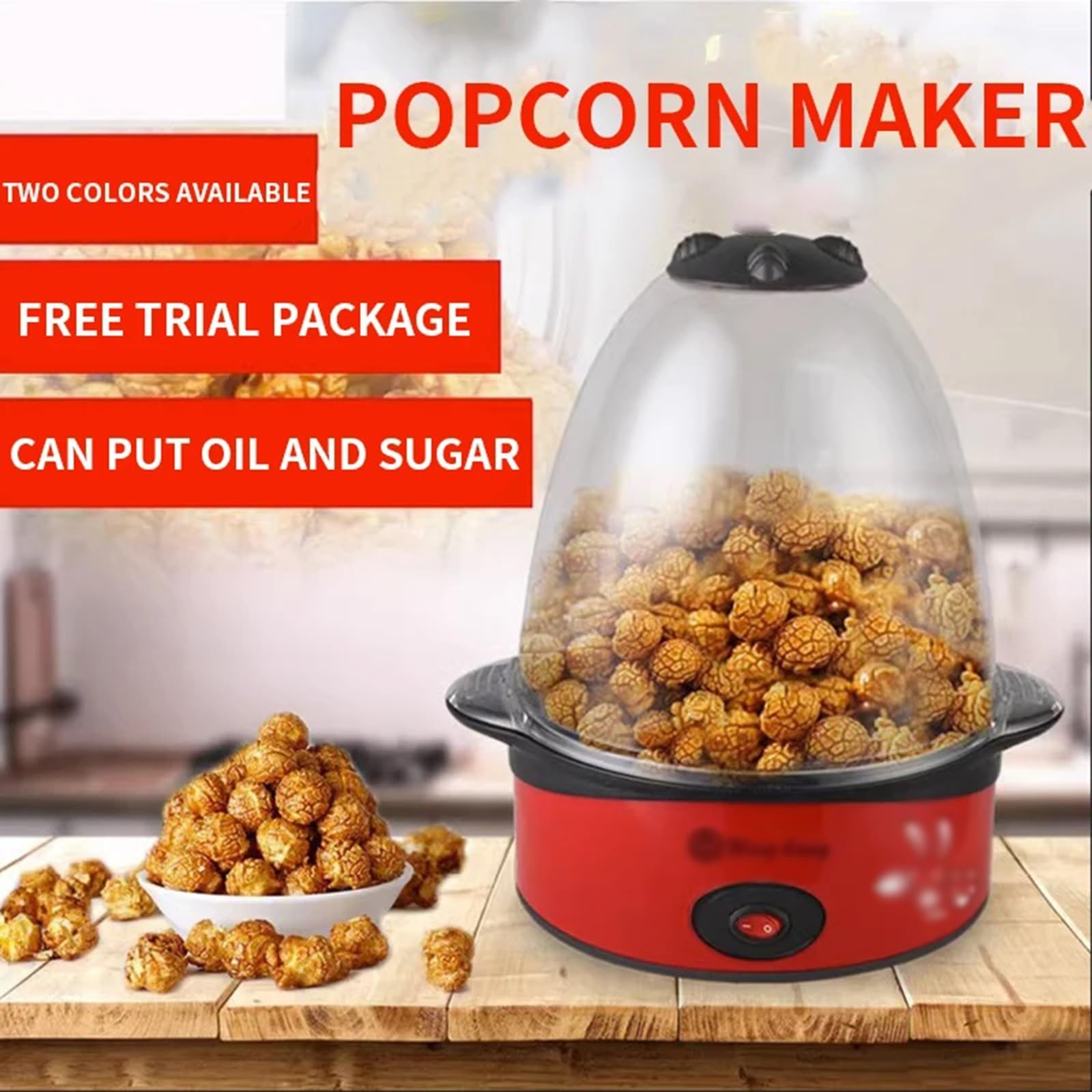 fabricante de palomitas de maíz Máquina de palomitas Mini máquina maíz alta eficiencia, electrodomésticos, for hacer aperitivos cocina casera completamente automática para uso familiar