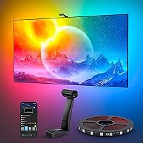 Govee T2 Envisual con Doppia Telecamera, 5m RGBIC WiFi Striscia LED per TV 75-85 Pollici, Adatta ai TV Ultrasottili, Controllo con Alexa e Google Assistant, per Film e Giochi