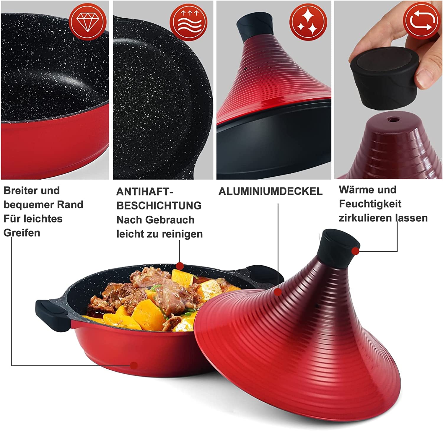 Alva - gietijzeren tajine Nori - 28 cm | K'OOK