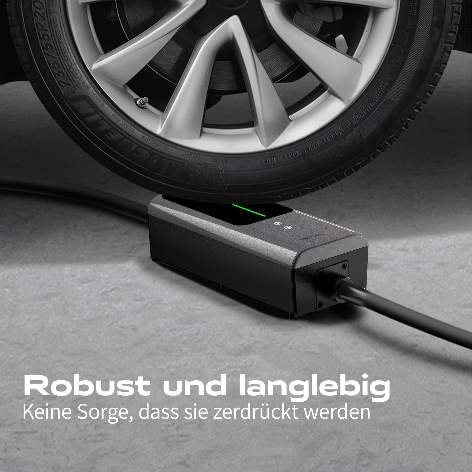 Typ 2 Ladekabel Schuko 3,68kW | 6-16A | 5M, 1-phasig EV Ladegerät Typ 2 Schuko mit Steuerbarer Digitalanzeige, E Auto Ladekabel Schuko IP65 für Elektroautos IEC 62196-2 PHEV/EV VDLPOWEREU