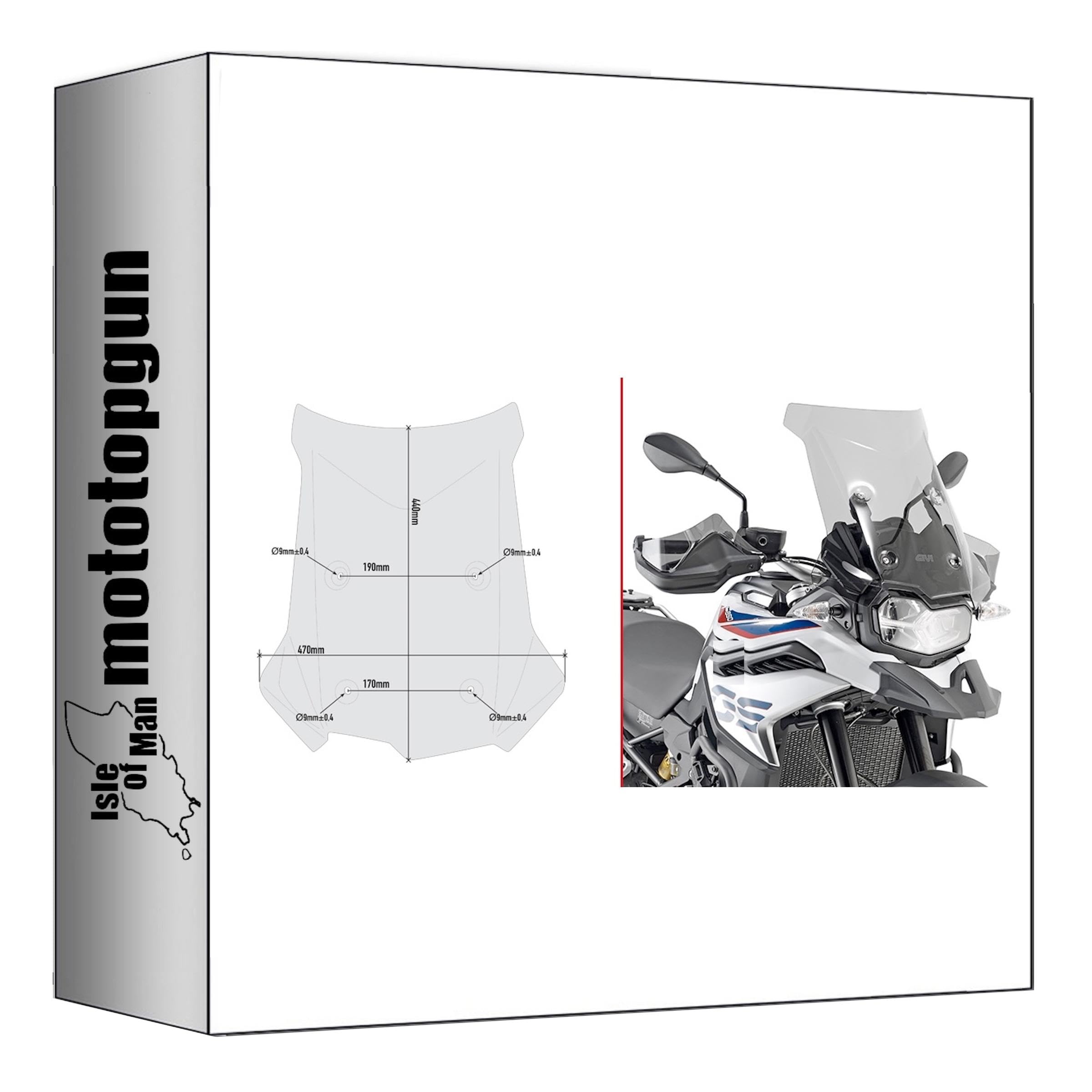 givi Bulle fumée d5127s Compatible avec BMW f 850 GS 2021 2022 2023 mototopgun