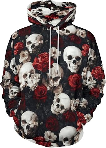 Men Unisex Realistic 3D Print Galaxy Pullover Hooded Sweatshirt Casual Pullover Hoodie with Pockets