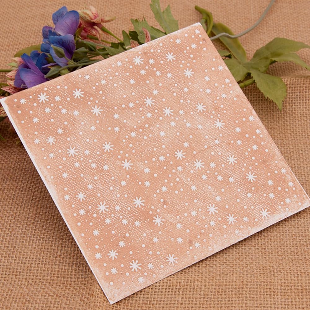 3D Plastic Embossing Folder Template Christmas Snowflakes Falling Texture 5.91x5.91 Inch for Card Making DIY Scrapbooking Paper Crafting Handmade Crafts Scrapbooking Arts Supplies Scrapbook Decor