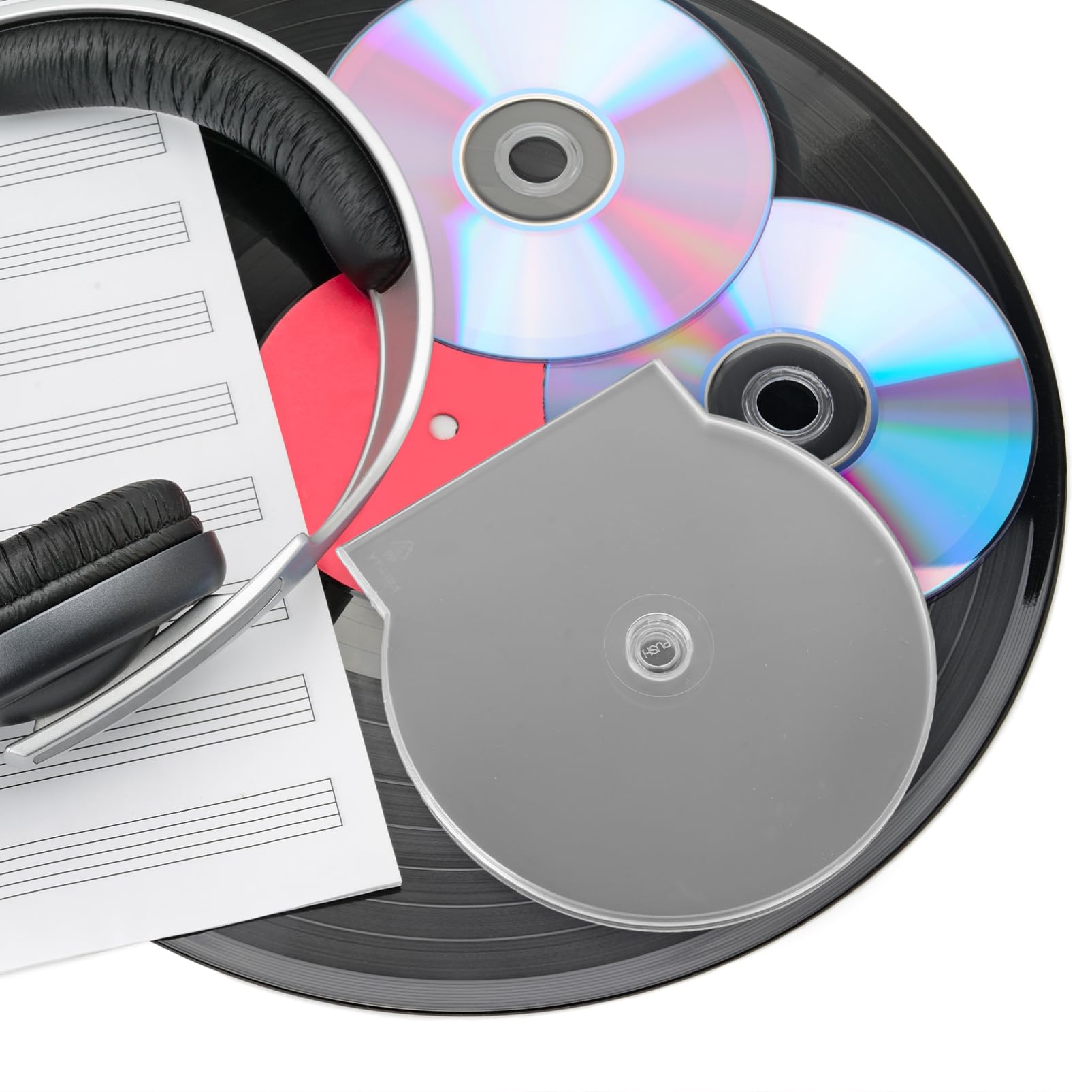 Gatuida 100pezzi Scatole Dvd Riutilizzabili Custodie Trasparenti Per Archiviazione Compatte e Dischi