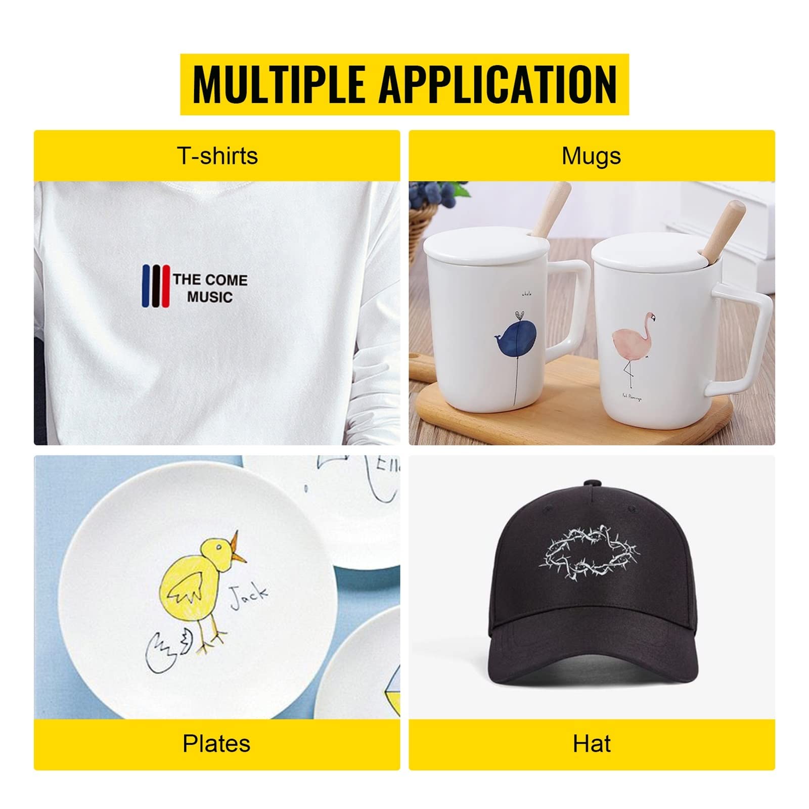 5 in 1 pressa di calore multifunzionale trasferimento digitale sublimazione bilanciere for t-shirt tappi tazze piatti 12x15 pollici(White)