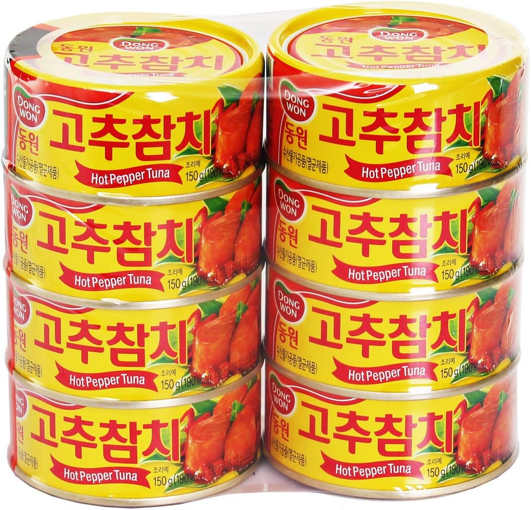 [ 8 Packs ] Dongwon Hot Red Pepper Tuna 고추참치 150 g