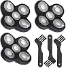 Replacement Shaver Heads Compatible with Freebird Shaver, 5 Blades Refills for Bald Men, Electric Razor Replacement Heads for Freedom Grooming with 3 Cleaning Brush