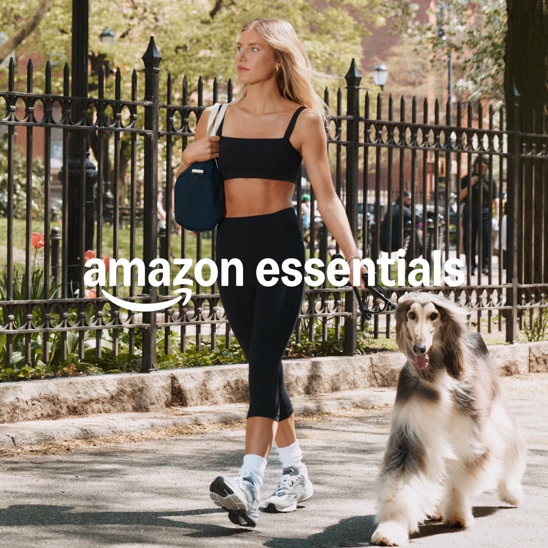 Amazon Essentials Leggings Tecnici per Yoga e Allenamento in FormFlex Morbidissimo, a Vita Alta, Pantaloni Capri, Interno Gamba 48,3cm Donna