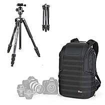 Lowepro Element MII Camera Treppiedi da Viaggio, Alluminio,Testa a Sfera per Camere Compatte, CSC, DSLR e Lowepro ProTatic 450AW II per Camere Professionali, Droni, Creatori di Contenuti e Vlogging