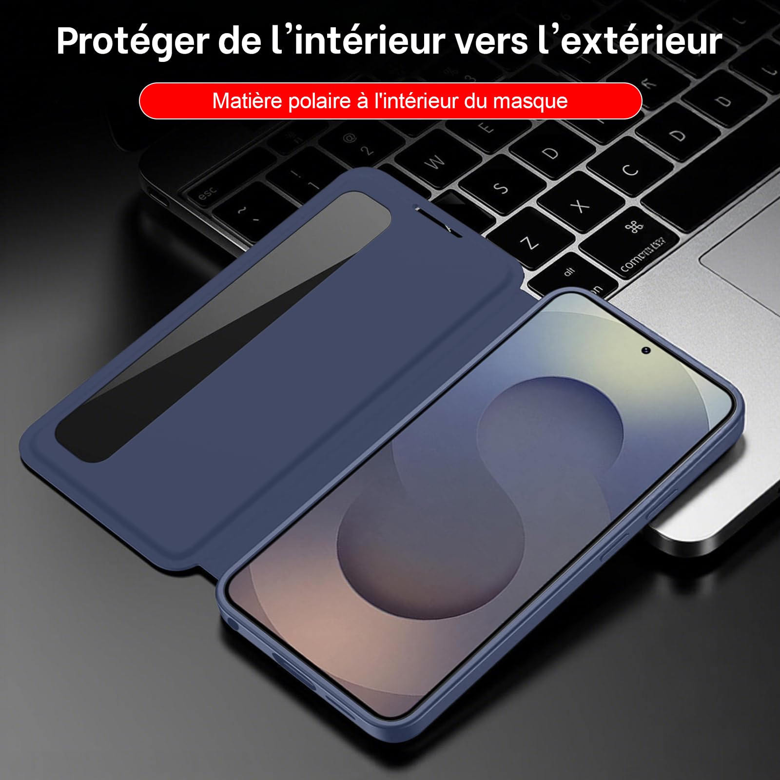 Para Samsung Galaxy S25 Ultra Smart Clear View Cover con ventana de observación, protector de solapa para teléfono móvil, funda para Samsung S25 Ultra 5G Funda Flip Cuero Case Smart View Protector