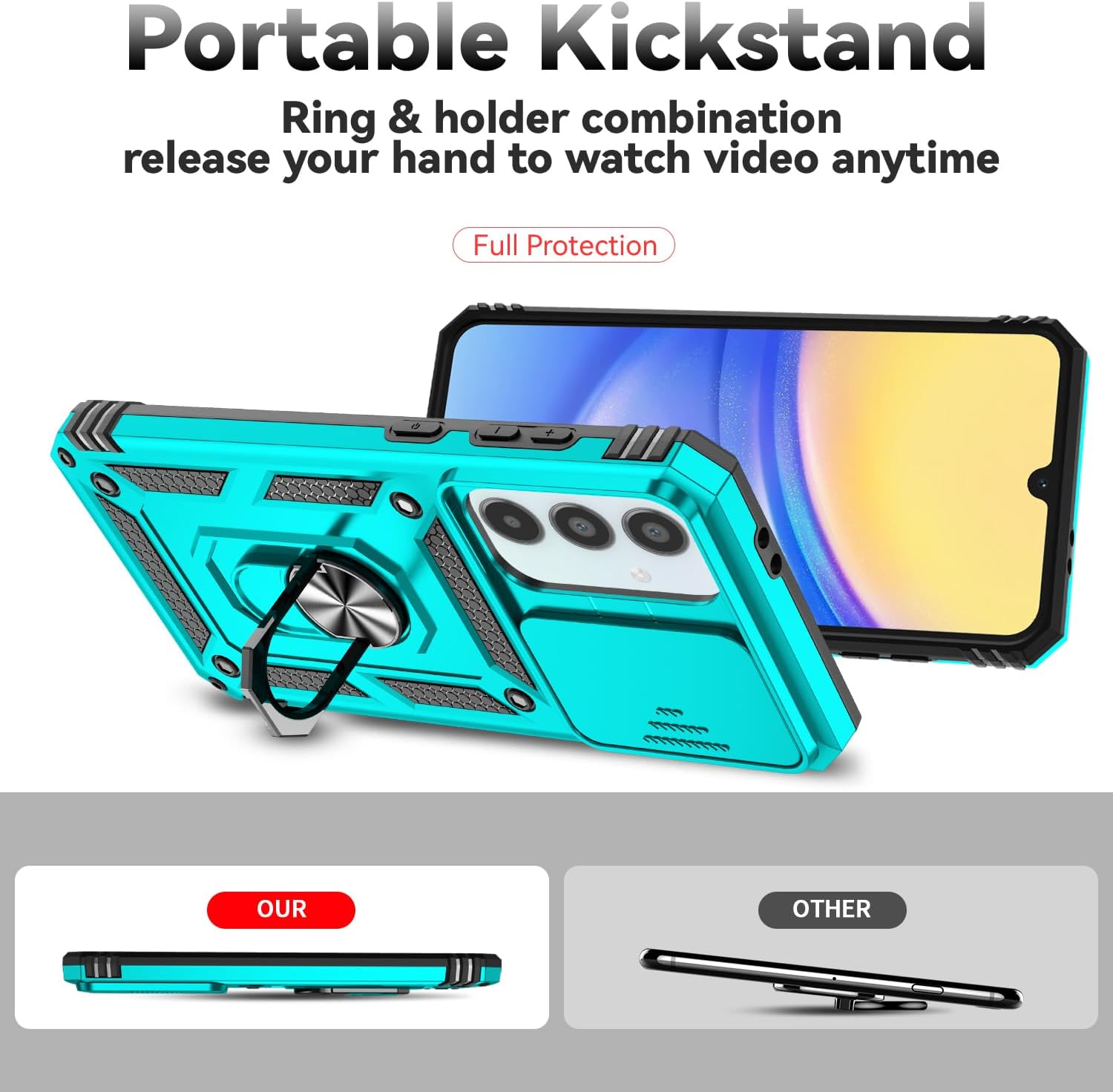 SunStory for Samsung Galaxy A16 5G Phone Case with Rotated Ring Kickstand image 2