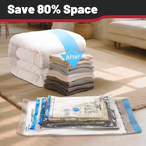 Miniatura 4 de Bolsas de almacenamiento al vacío con bomba eléctrica portátil, bolsas de sellado al vacío para ropa, bolsas de ahorro de espacio, bolsas de viaje