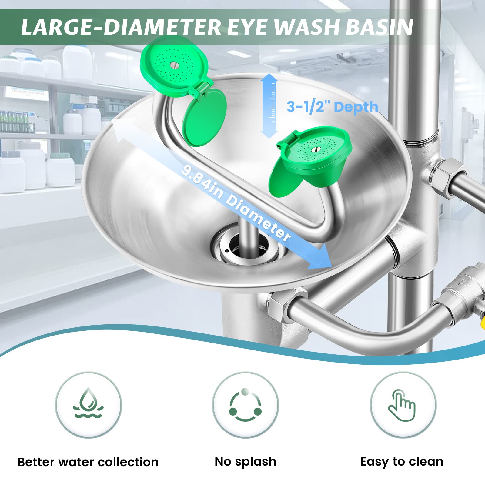 Lavaggio Oculare D'Emergenza Da Parete - Stazione Primo Soccorso Per Laboratori E Fabbriche - Foto 5