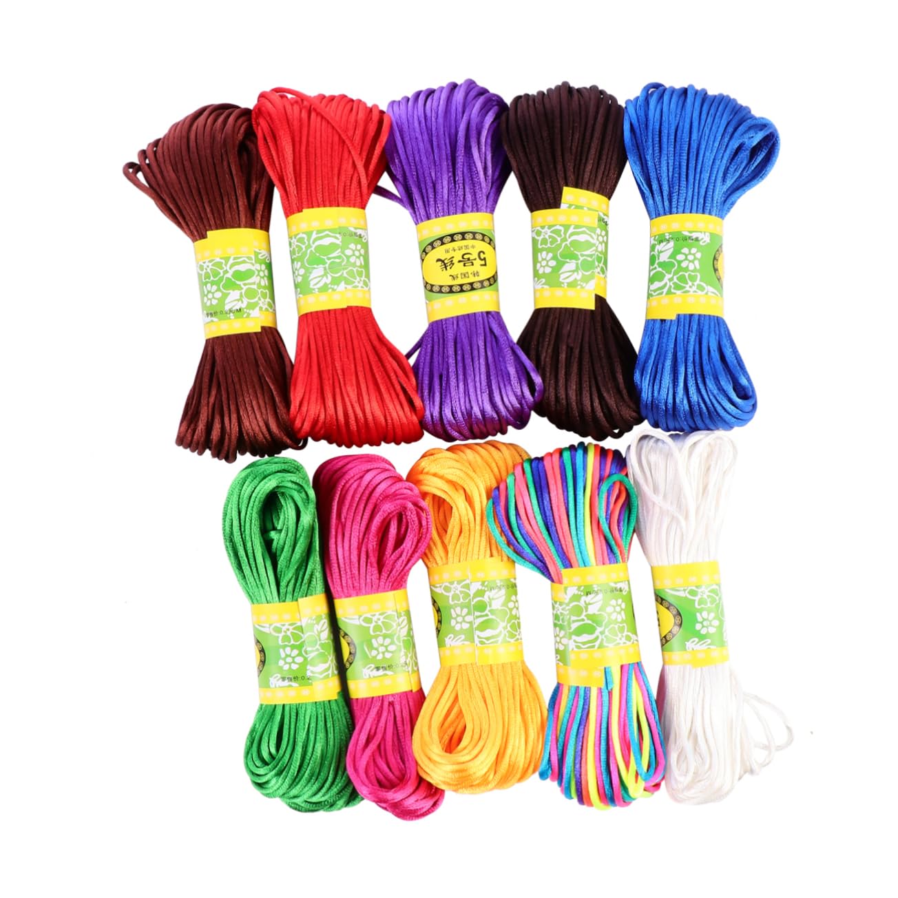 Cuerda de rattail para macramé y proyectos de joyería hecha a mano con hilos satinados