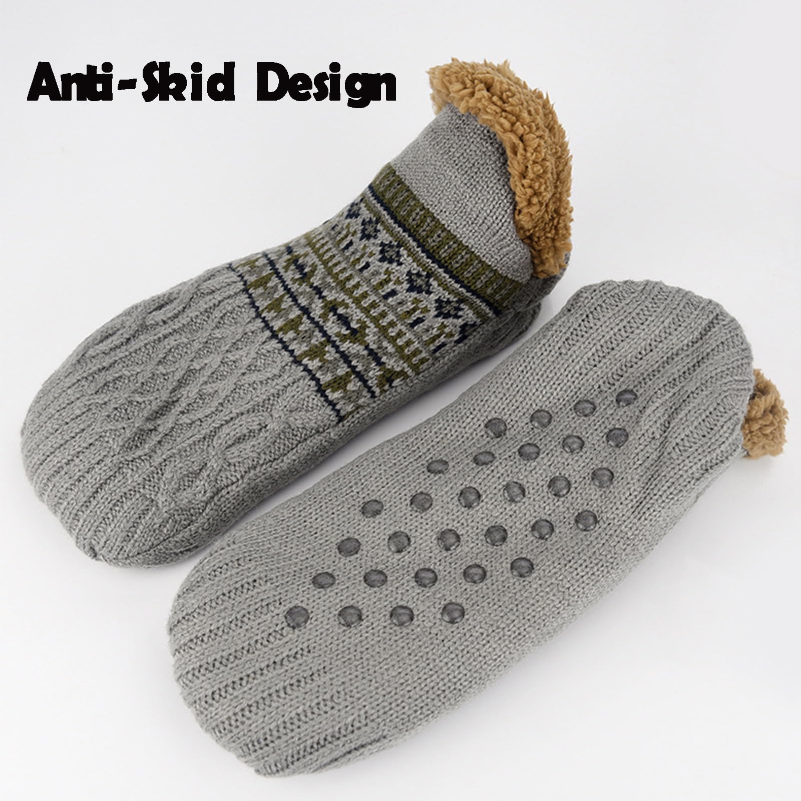 Calcetines de Lana Cálidos para Hombre Gris 43-45 EU