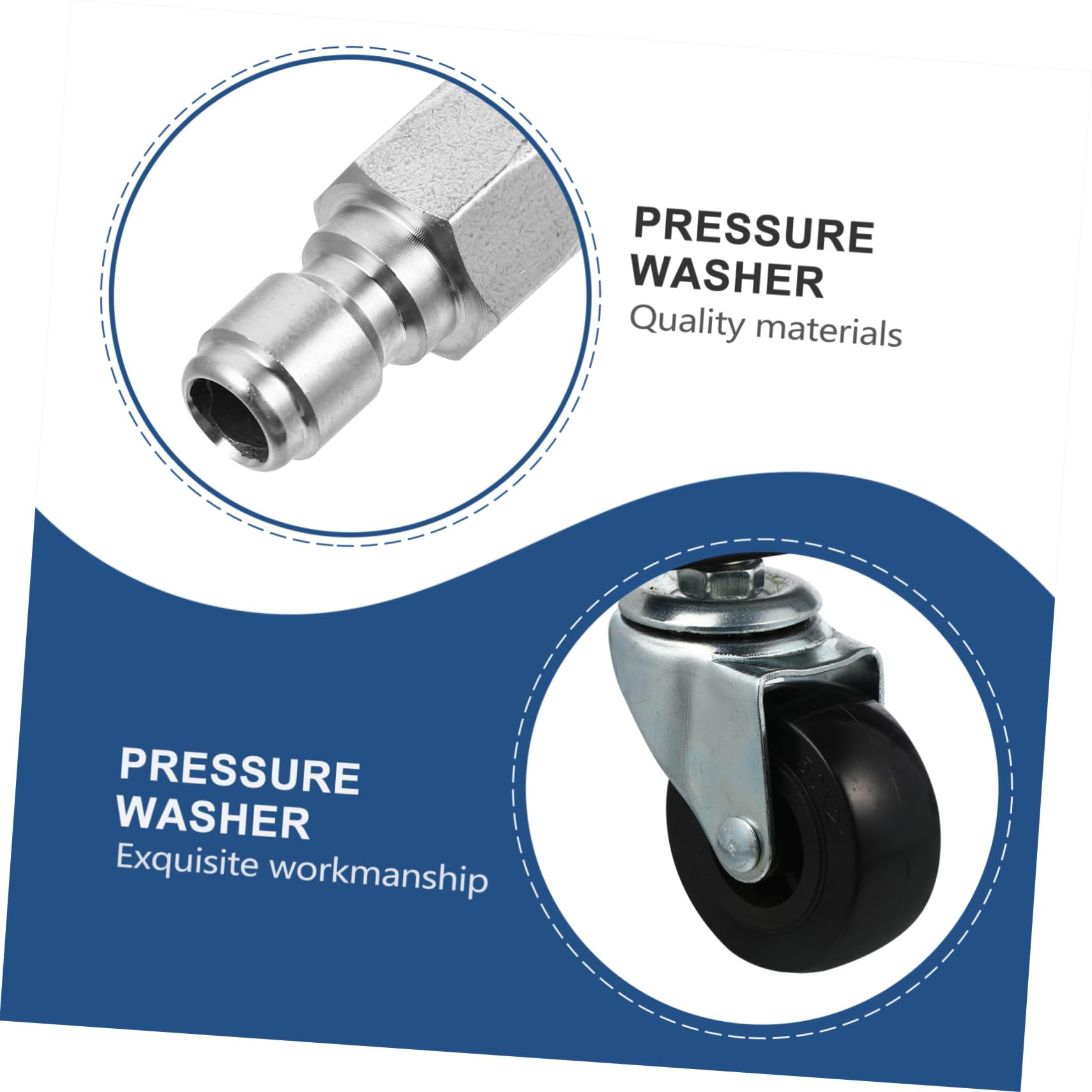 Cepillo Material Acero Inoxidable y Latón para Hidrolavadora de Alta Presión Rueda Giratoria para Limpieza de Chasis de Coche y Suelo Adecuado para Limpieza de Vehículos