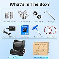 Vista 7 de Vaso de roca profesional extragrande de capacidad de 22 libras con motor sin escobillas y base de metal, pulidor de piedra resistente para adultos