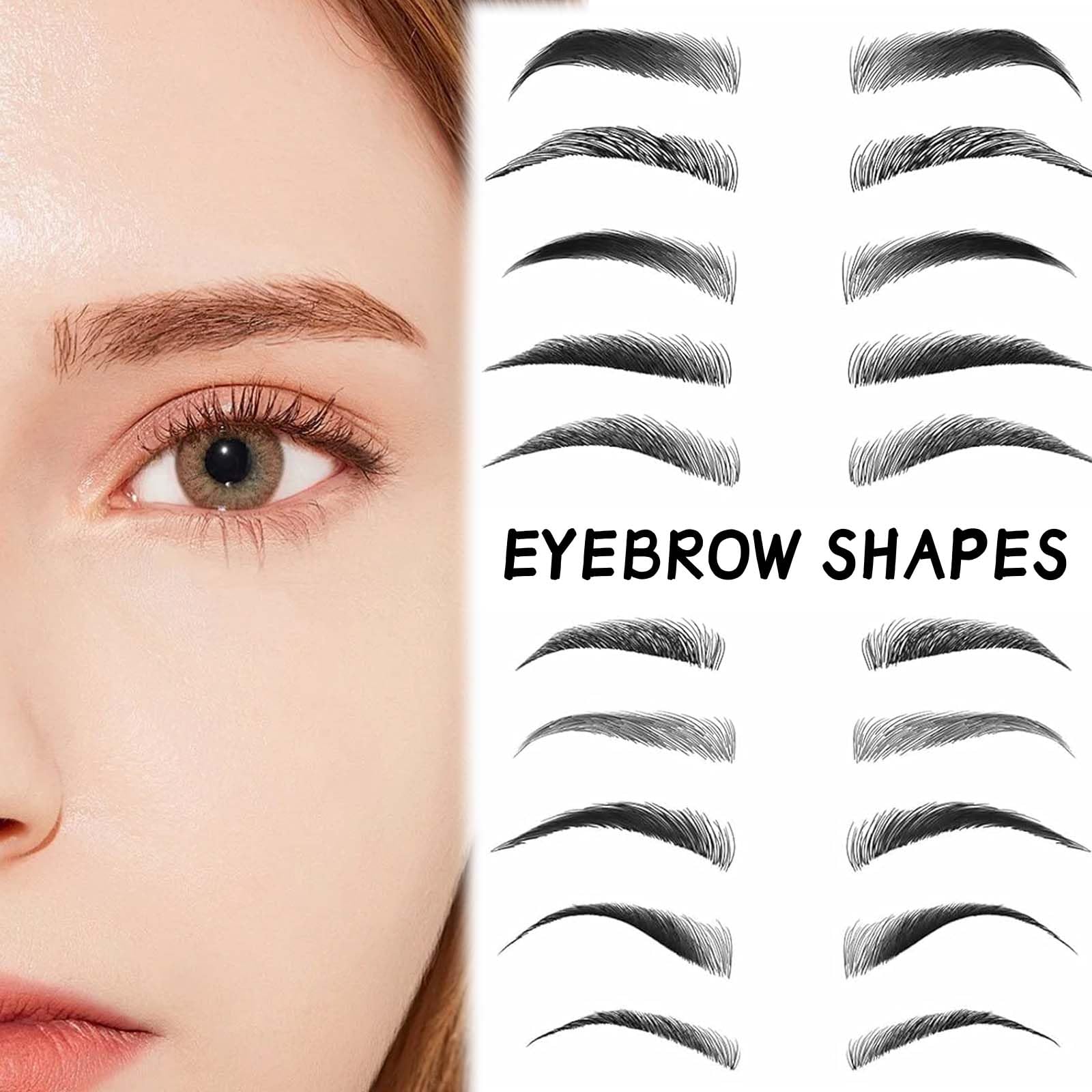 12 Styles Eyebrow Shapers Template Stencils with 1 Straps,1 Eyebrow Razor Trimmer and 1 Dual-ended Brows Brush Brow Brush - Image 3