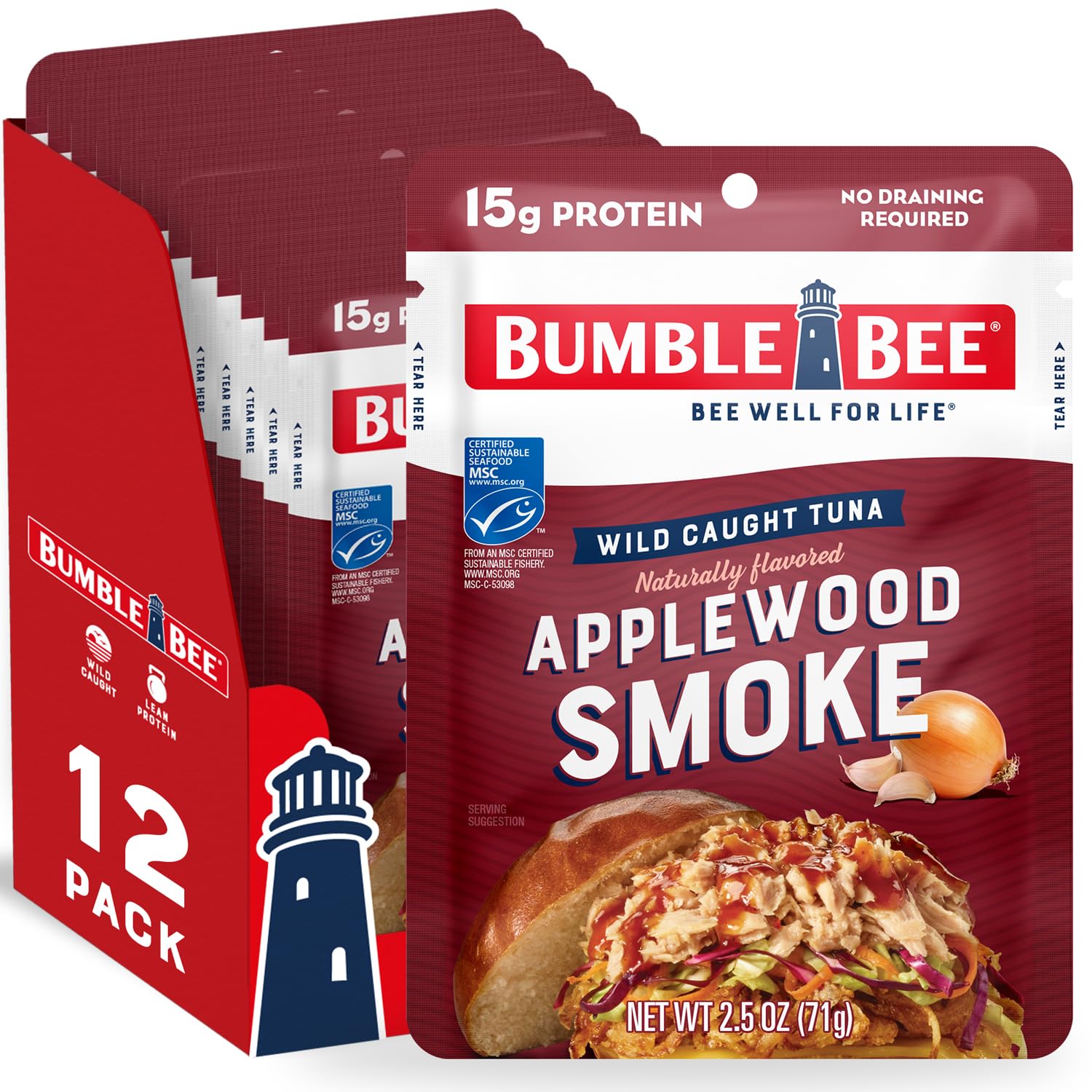 Bumble Bee Applewood Smoke Seasoned Tuna Pouches
