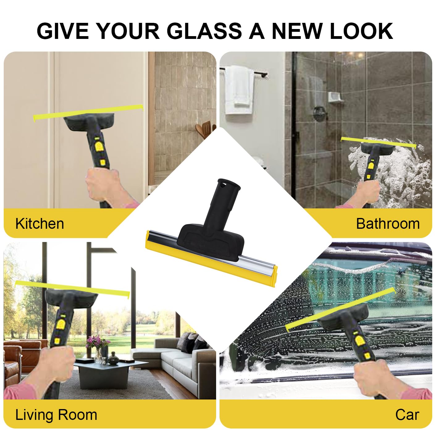 Buse de fenêtre compatible avec nettoyeur vapeur Karcher SC1, SC2, SC3, SC4, SC5, SC7, convient pour fenêtres, miroirs