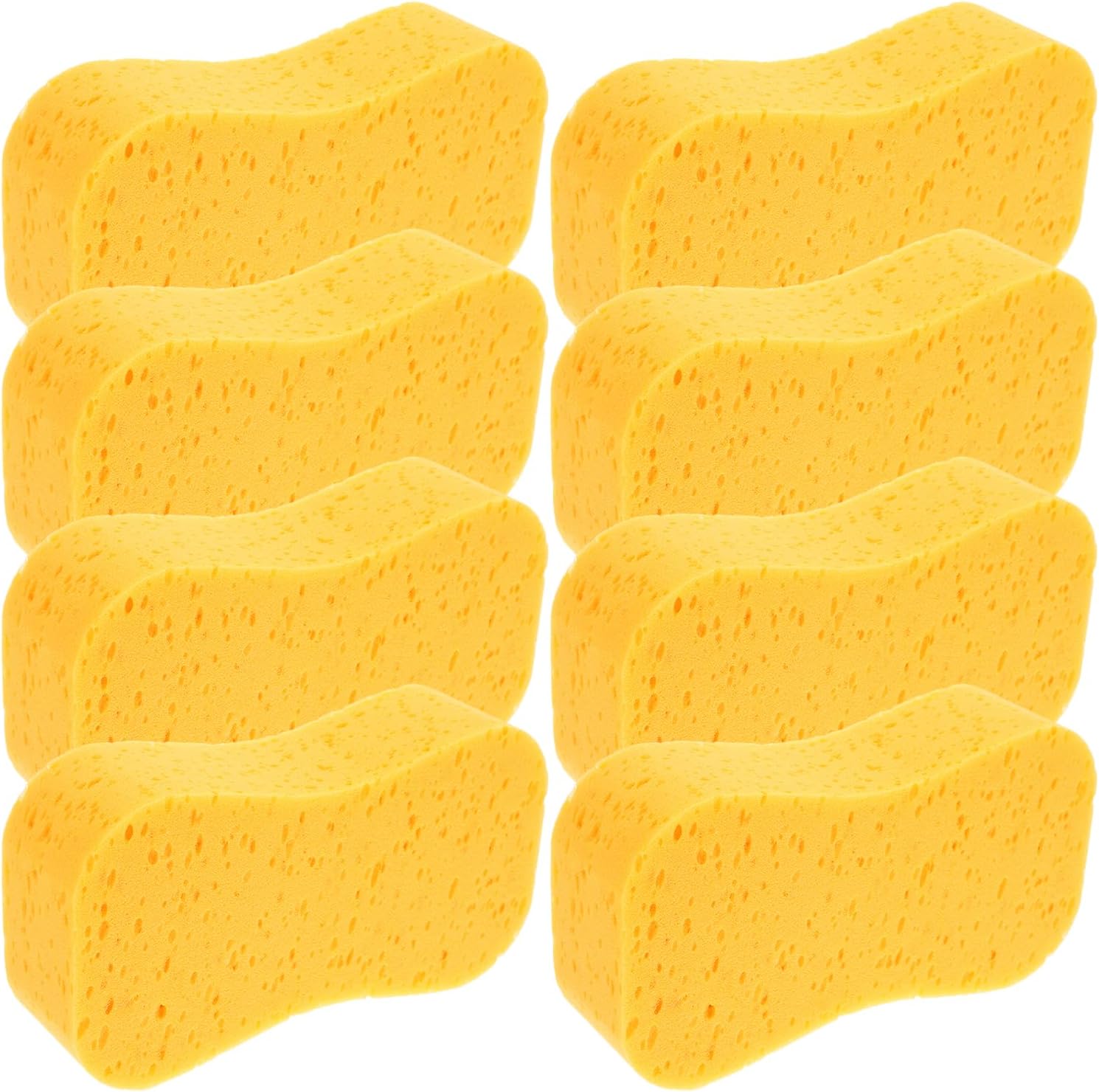LOGOFUN 16pcs Car Wash Sponge for Auto Detailing with High-Density Absorbent Material and Non-Scratch Surface