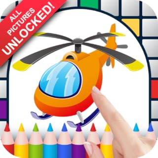 Helicopters Color by Number - No Ads Pixel Art Game - Coloring Book Pages - Happy, Creative & Relaxing - Paint & Crayon Palette - Zoom in & Tap to Color - Share Creations with Friends!