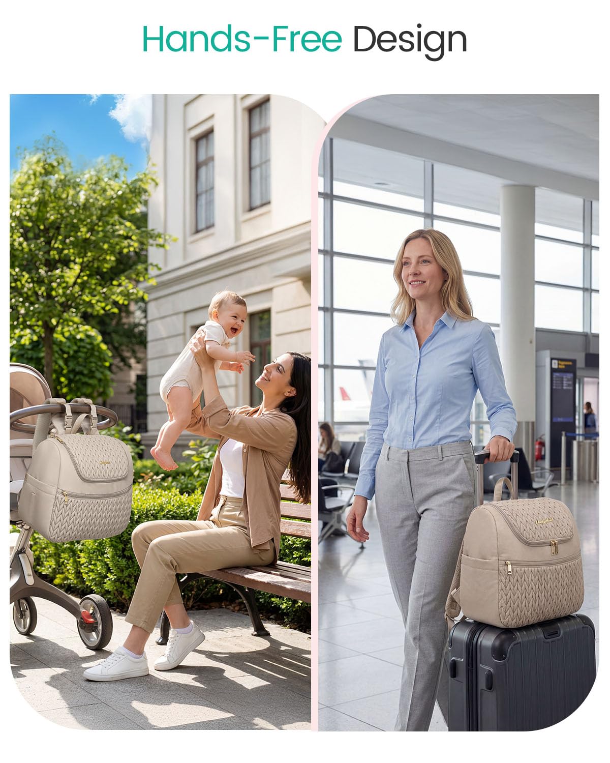 Qualyphant Kleiner Milchpumpen-Rucksack für Spectra S1 S2 Medela mit Kühltasche, kleine Wickeltasche