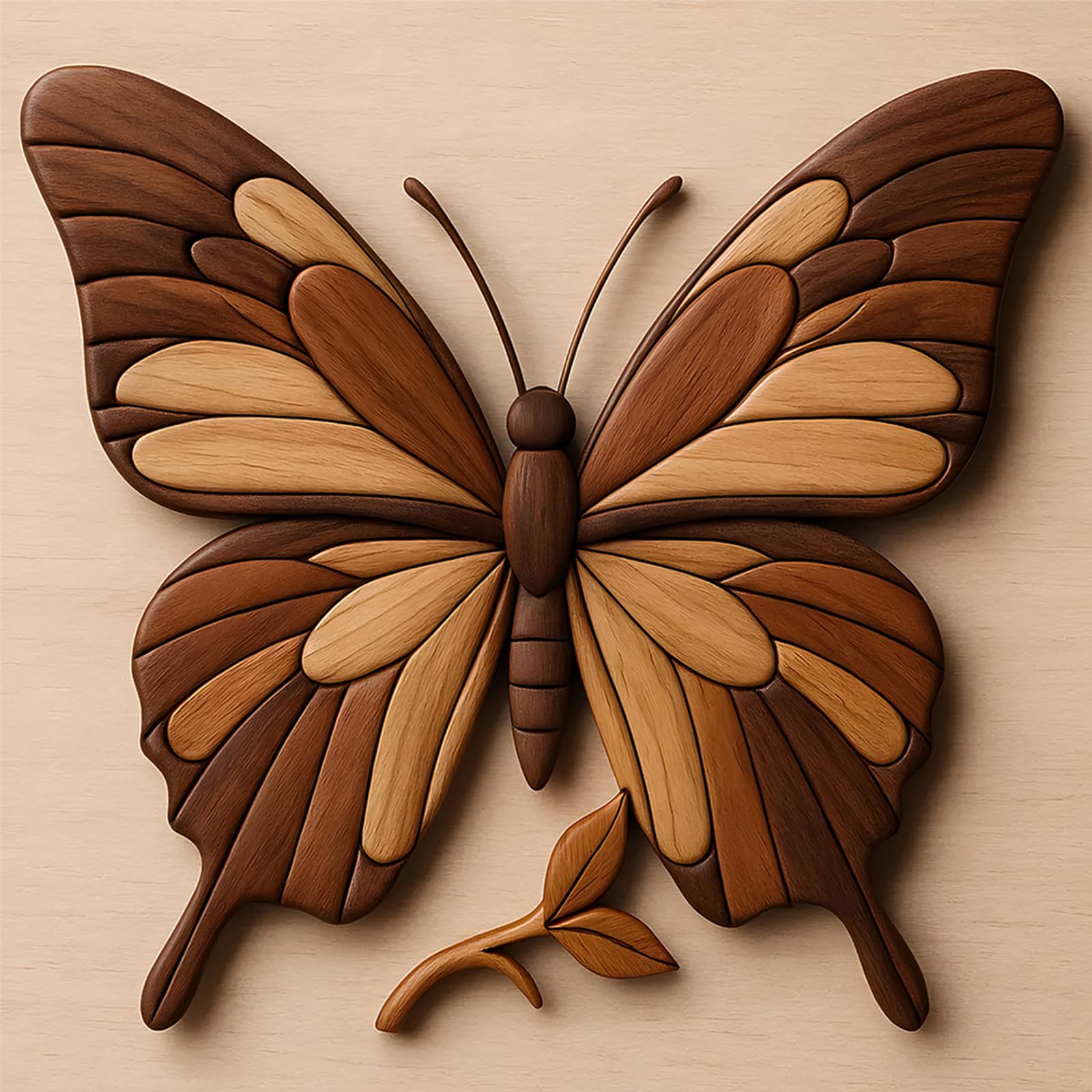 Poetrydraw Butterfly Diy 5D Round Drill Diamond Art Kit 15.75 X 15.75 In Home Wall Decor & Gift