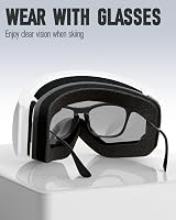 BootyBay Unisex Síszemüveg - Szemüvegeseknek is, Cserélhető Lencsékkel, OTG UV Védelem, Sisakkompatibilis, Páramentes Szférikus Sí és Snowbo 4