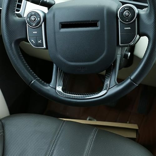 Miniatura 5 de CHEYA Ajuste real de la decoración del volante del coche de la fibra de carbono para el deporte 2014-2017 de Range Rover para RR Velar