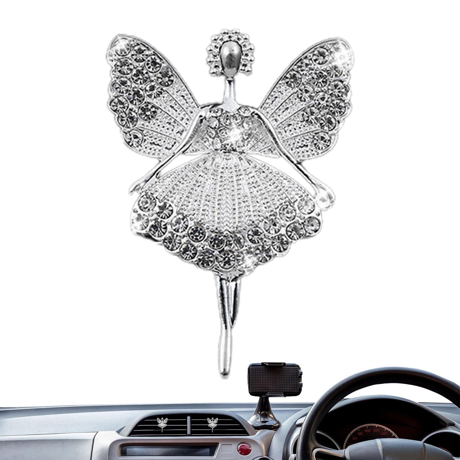 Clip per bocchetta 'aria per auto bling, clip per bocchetta 'aria per auto | Clip per profumo per auto - Clip decorativa per deodorante per auto, elegante decorazione per auto con strass, pe