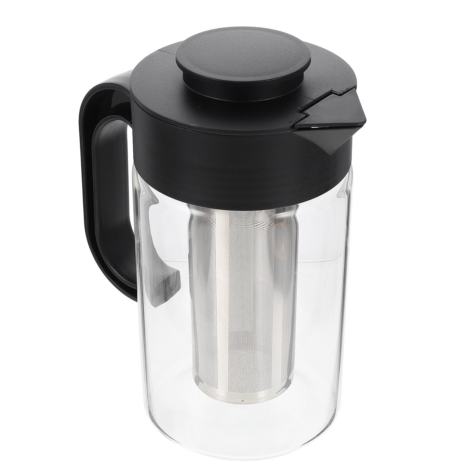 Glaskaraffe 1000ml mit Deckel für Saft und Eistee Hitzebeständig und Robust zum Servieren bei Partys Einfach zu Verstauen und Stilvoll im Design